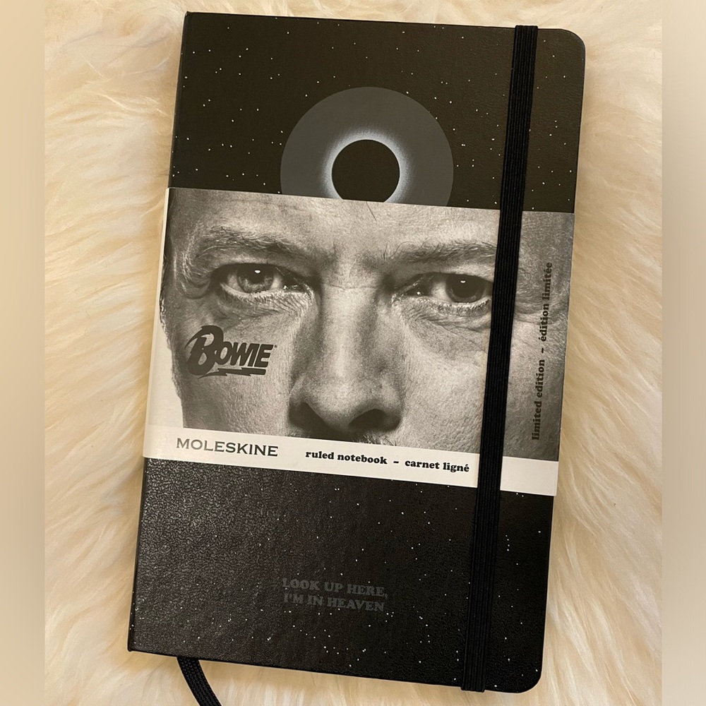 Limited Edition David Bowie Moleskine Notebook Black Star Design